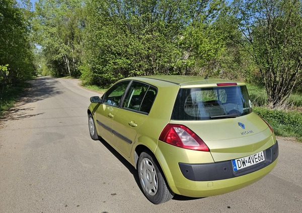 Renault Megane cena 5900 przebieg: 163000, rok produkcji 2003 z Wrocław małe 16